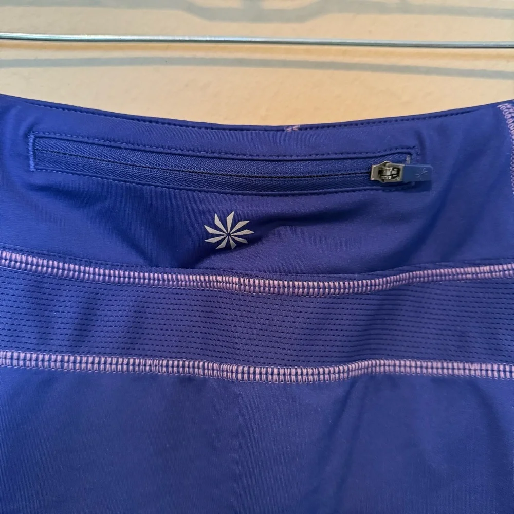 Athleta Size Large Royal Blue Bustle Skort Skirt Pockets Tennis Activewear Women